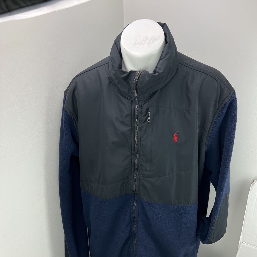VINTAGE Polo Ralph Lauren Full Zip Pack Hooded Polartec Fleece Jacket Men XXL